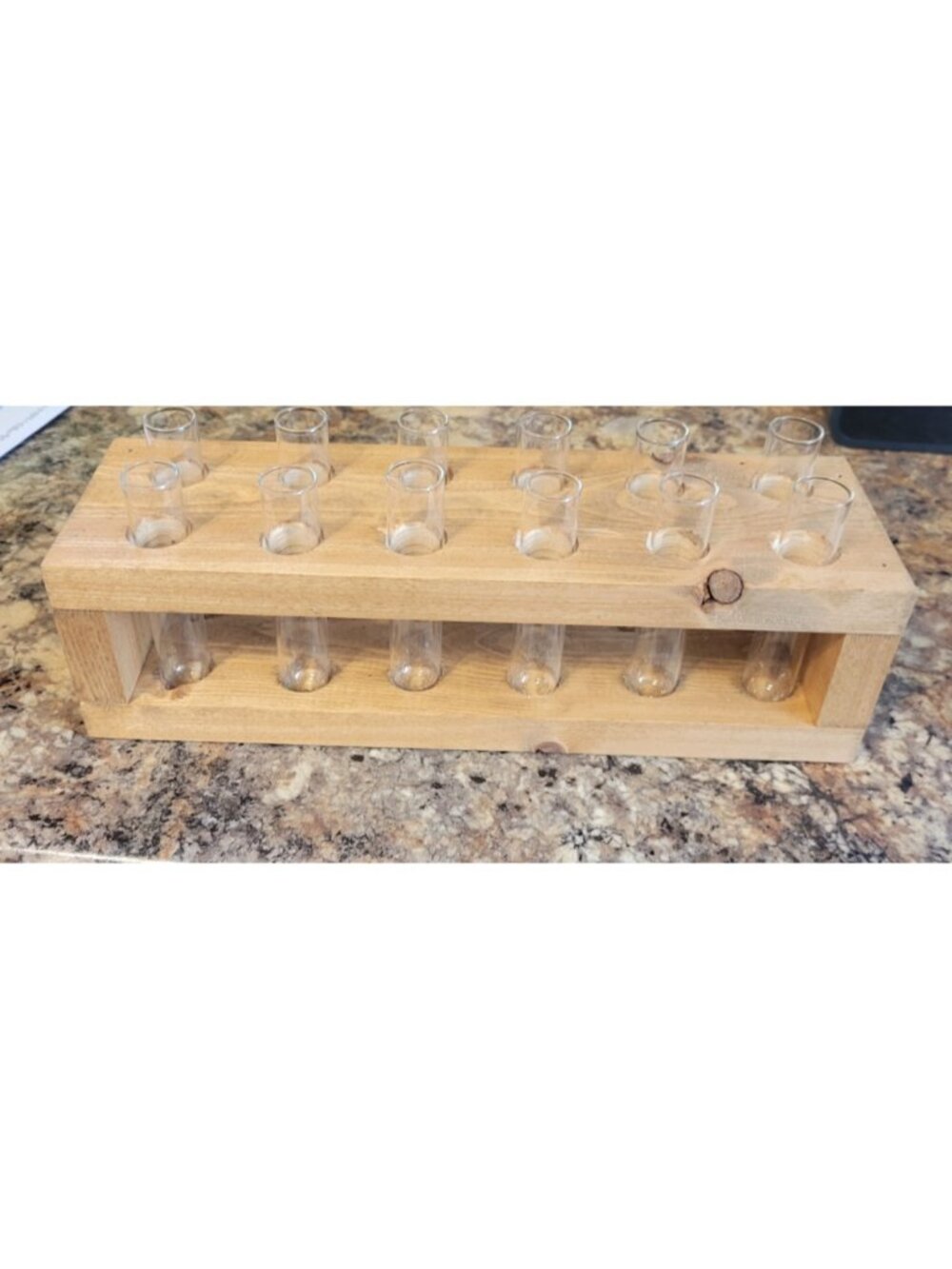 Plant Propagation Station Tabletop Wood 12 tubes Handmade hydroponic houseplants